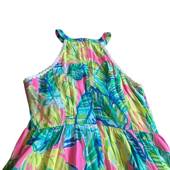 Lilly Pulitzer Kinley Dress Pink Sunset Local Flavor Tropical Beach Size 2 Women - Picture 8 of 14